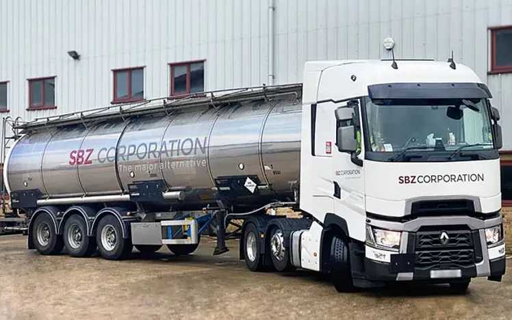 A large SBZ Corporation lorry.
