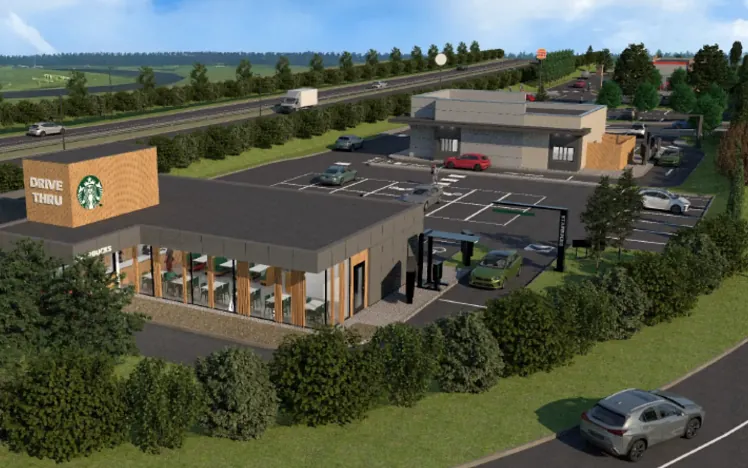 Mock up design of food and beverage hub at Chelmsford.