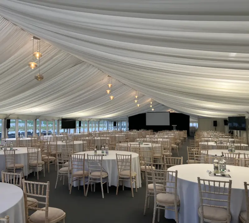 Marquee set up for a event.
