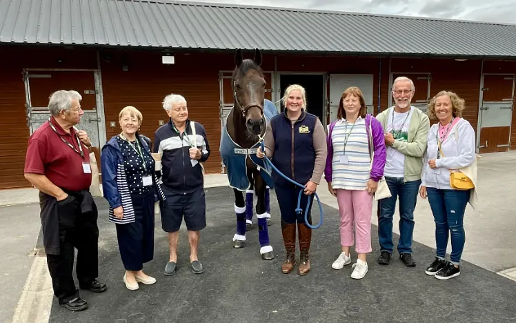 Members enjoying a behind the scenes tour at Chelmsford City Racecourse.